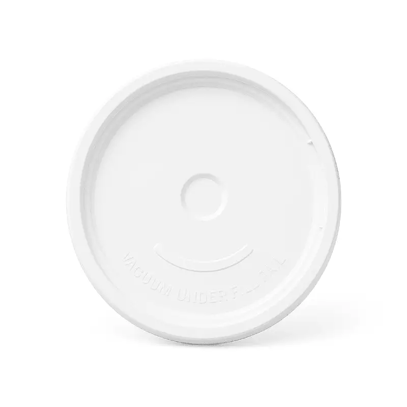Cubeta de 4 Litros con Tapa Lisa – Grado Alimenticio e Industrial 1 - Fábrica de Envases Plásticos Secchio Tapa lisa blanca de cierre a presión para cubeta de 4 litros