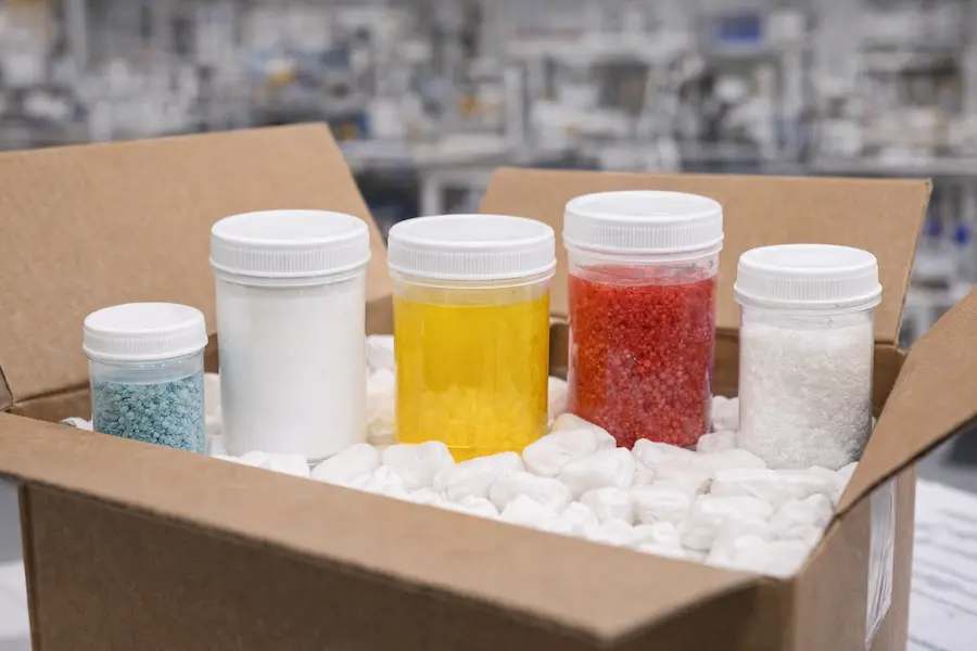 Envases plásticos pequeños para muestreo industrial con cierre hermético utilizados para envío de muestras de laboratorio