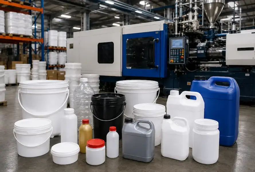 Planta de inyección de plástico de fabricante de envases en México