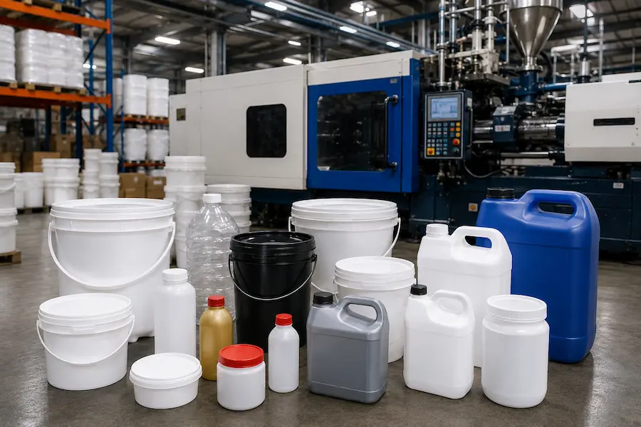 Planta de inyección de plástico de fabricante de envases en México