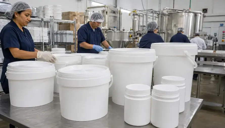 Cubetas y envases grado alimenticio para alimentos con secchio envases
