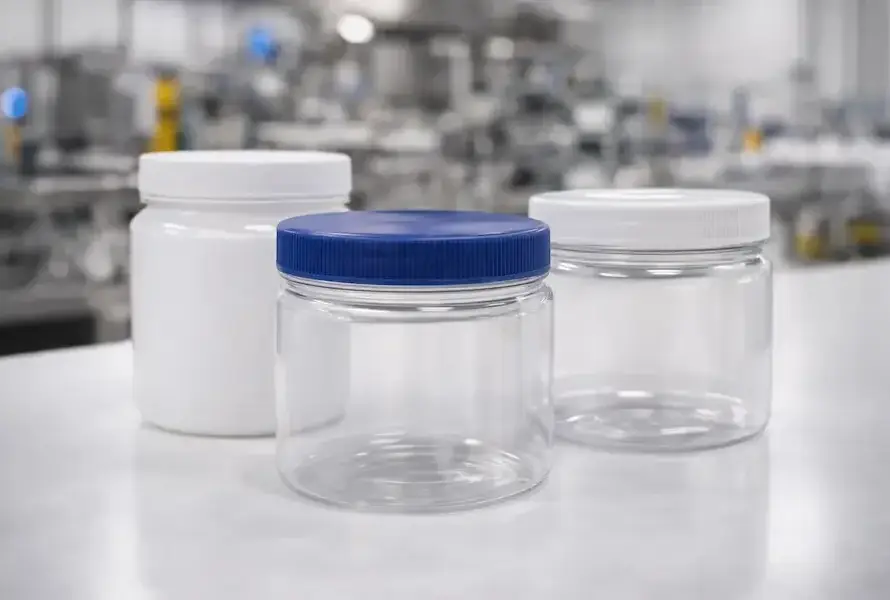 Tarros de plástico de boca ancha grado alimenticio para salsas, guisos y preparaciones de cocina industrial
